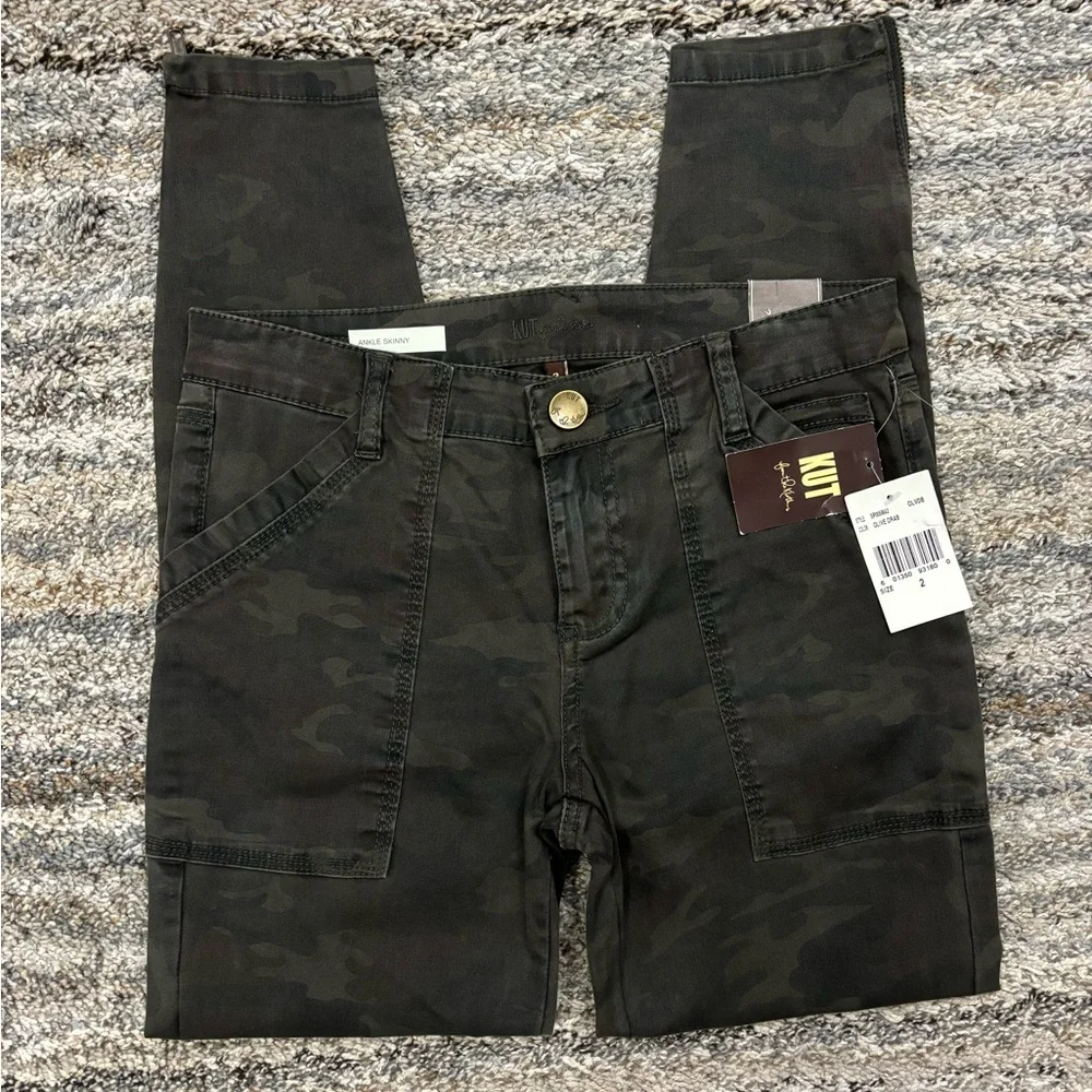 KUT From The Kloth Camo Ankle Skinny Jeans Sz 2 NWT | KUT Camouflage Jeans NEW-